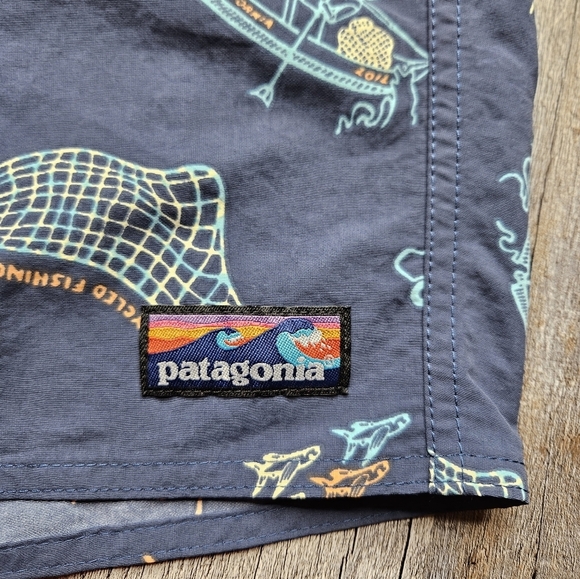 Patagonia Wavefarer Board Shorts Waist 36 Blue - Picture 4 of 9